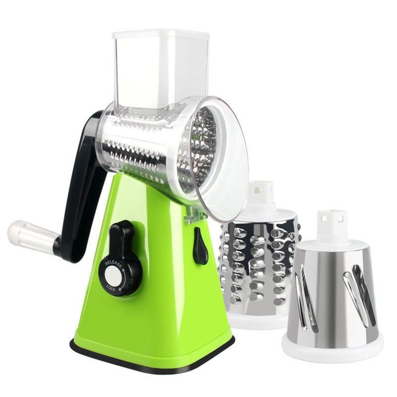 Multifunctional Rotary Vegetable Slicer – Hand Crank Cheese Grater & Veggie Cutter