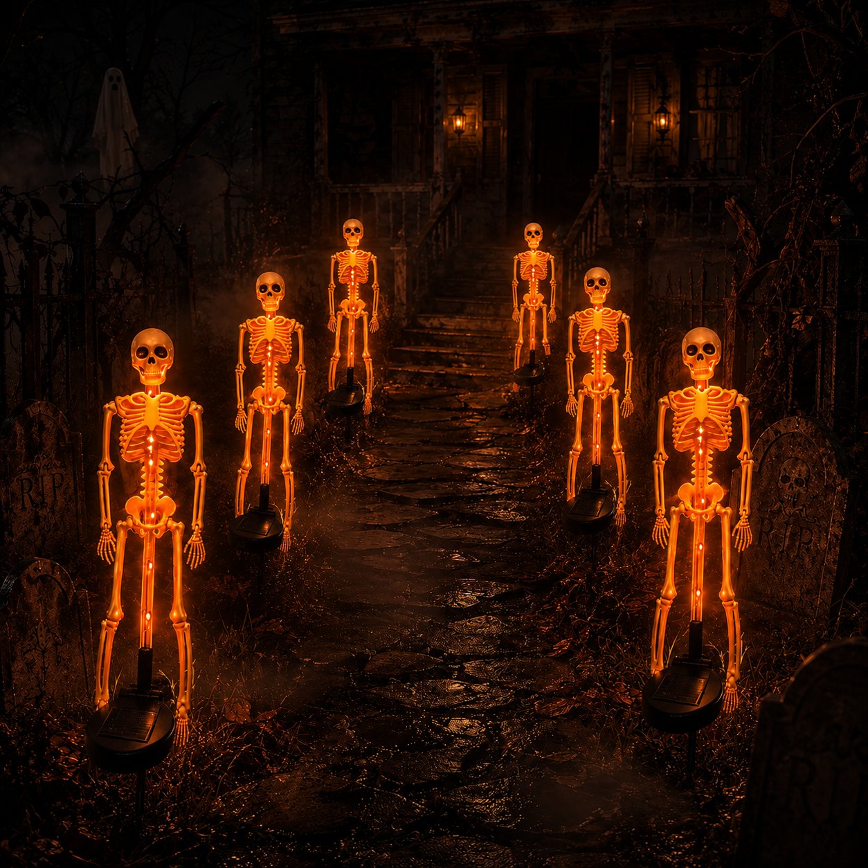 Turn Your Yard Into A Spooky Skull Path 💀🌙 Halloween Solar Garden Lights
