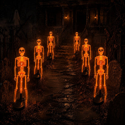 Turn Your Yard Into A Spooky Skull Path 💀🌙 Halloween Solar Garden Lights