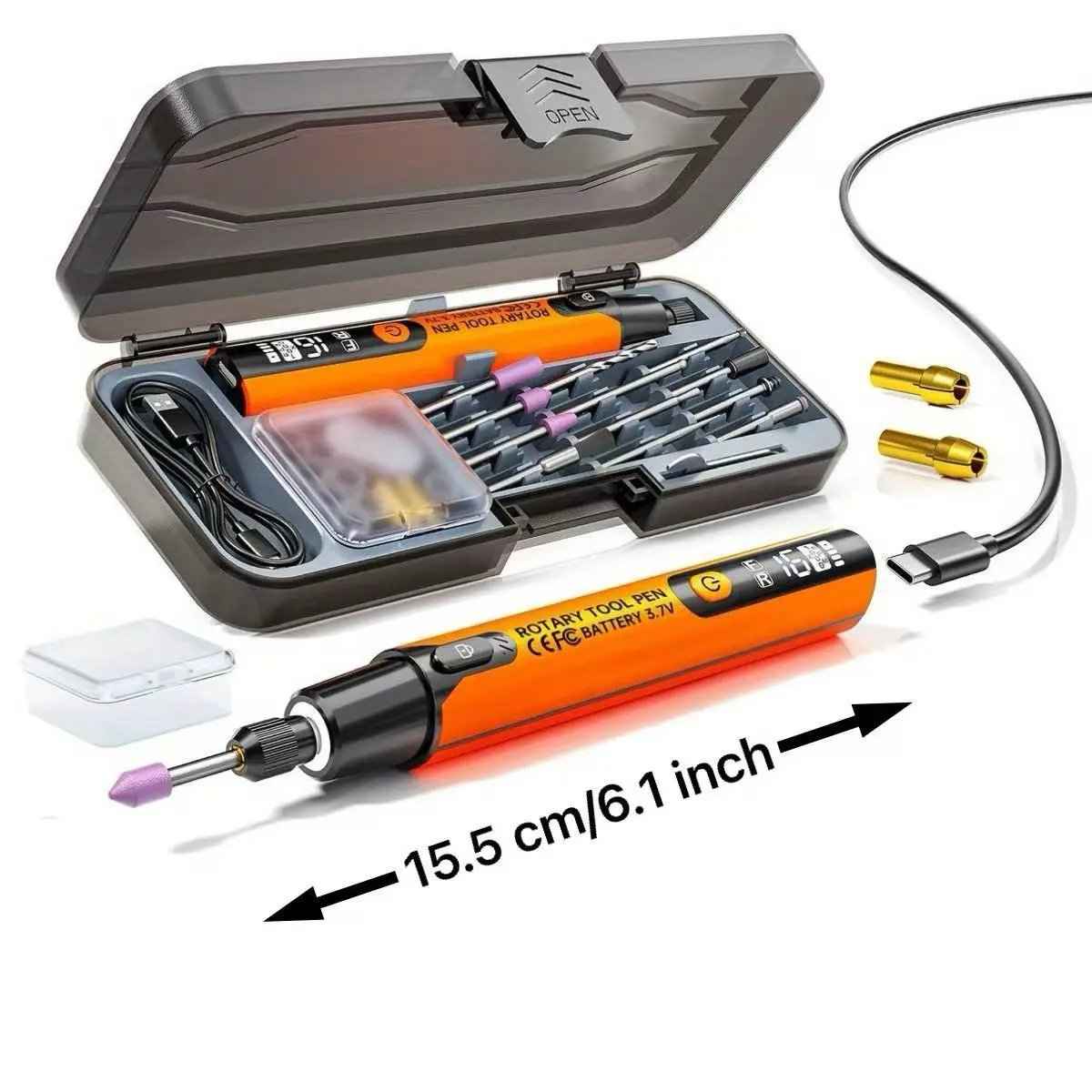 39-Piece Mini Cordless Rotary Tool Kit