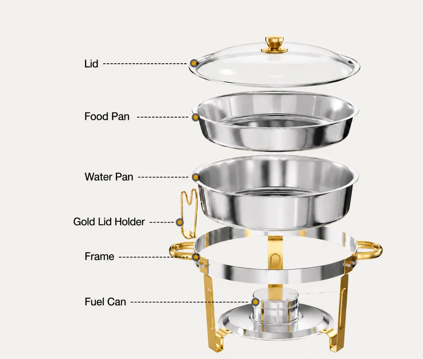 🍽️ PrimeHostTM Chafing Dish Buffet Set – 58% OFF | Stainless Steel Food Warmer with Crystal Lid | 5QT Party Catering Chafer 🥂
