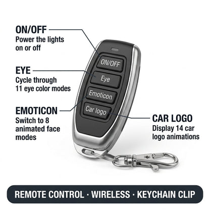 👿 Universal LED "Demon Eye" Car Headlight with Remote-Controlled Dynamic Ambient Lighting