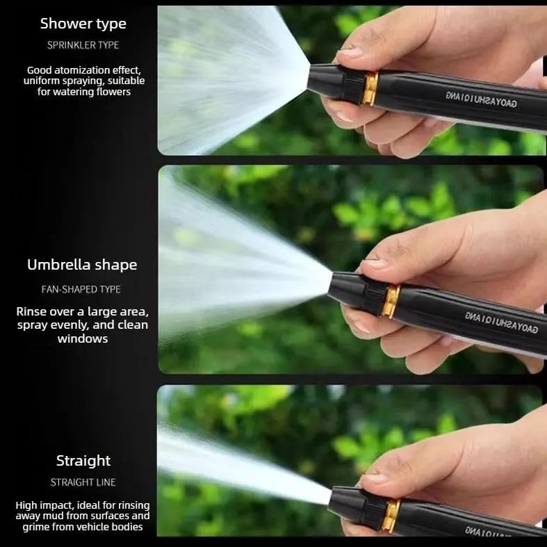 🚀 High-Pressure Car Wash Gun – Power Booster Nozzle with Hose – All-in-One Kit for Car Wash & Gardening 💦