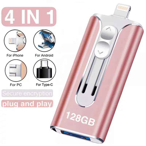 ⚡Easy To Take⚡Portable USB 3.0 Flash Drive | 3-in-1 Storage for All Devices