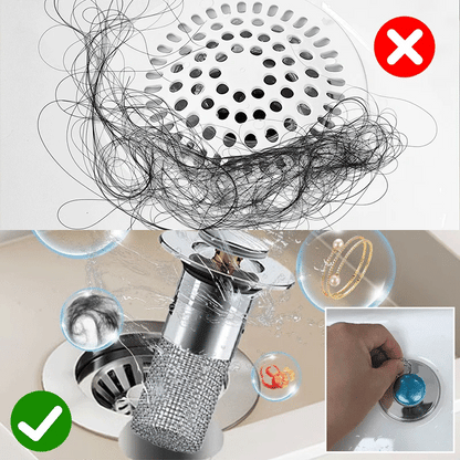 37% OFF End TODAY🔥Pop Up Sink Drain Strainer🚫Clog-Free Drain in Seconds!