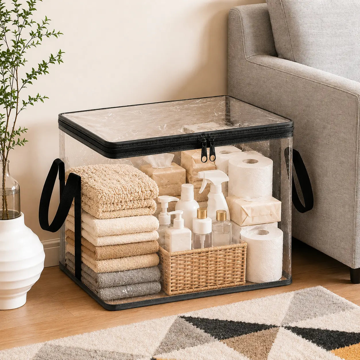 ✨ Large Capacity Storage Bag | Clothes & Blanket Organizer