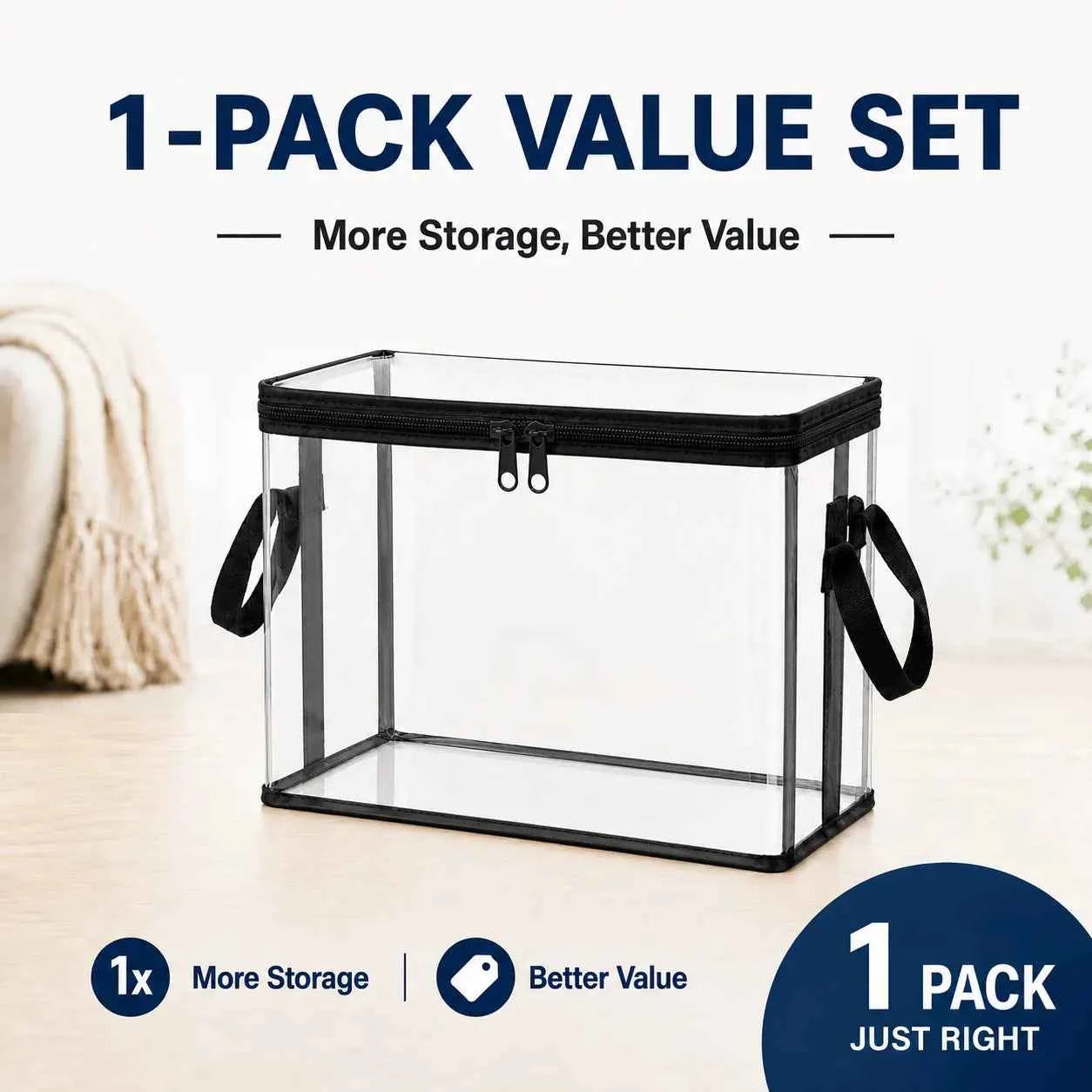 ✨ Large Capacity Storage Bag | Clothes & Blanket Organizer