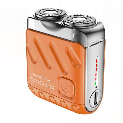 💥SAVE 50% 🪒 Portable Rotary Dual Ring Electric Shaver | Mini USB Rechargeable Pocket Travel Razor For Men