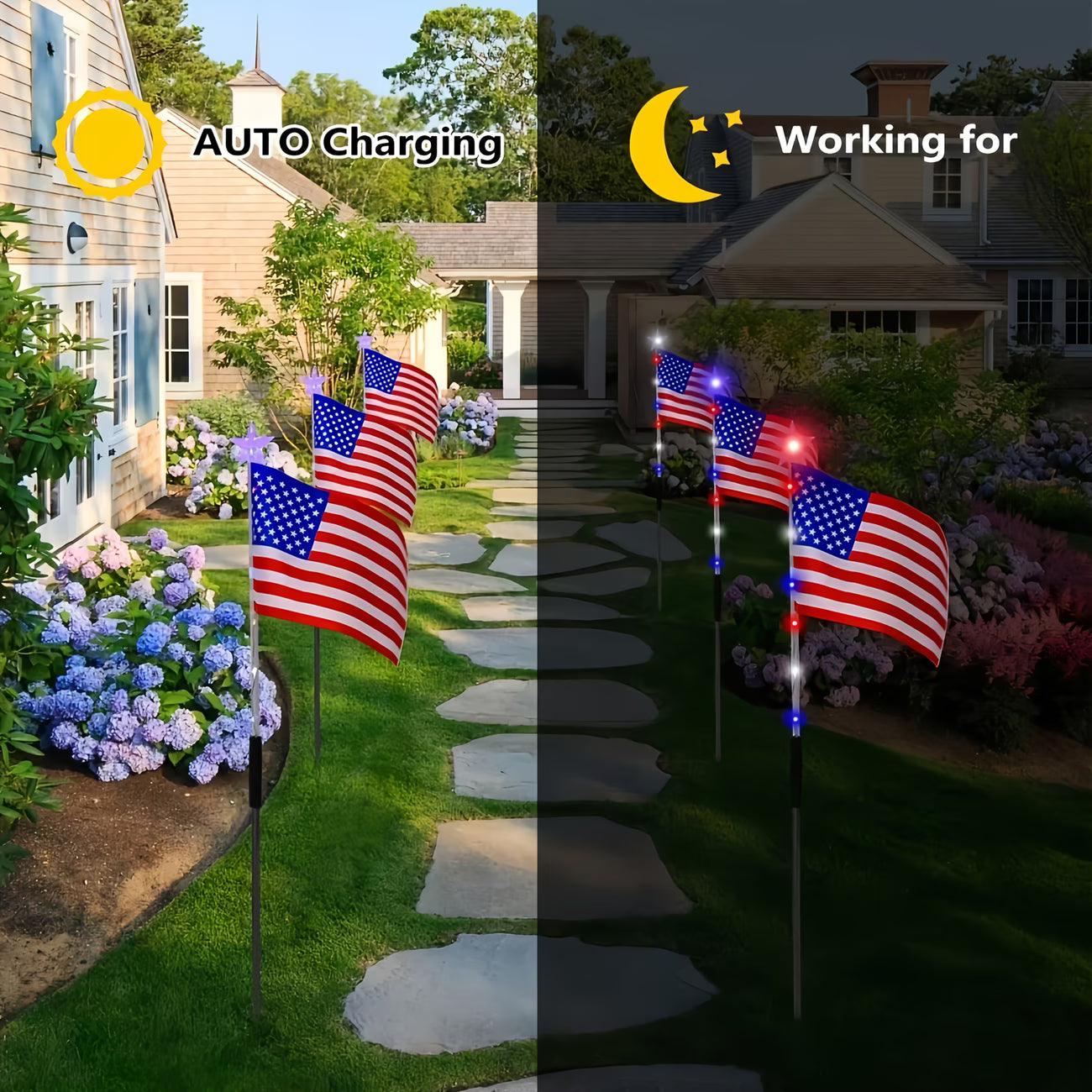 🔥Buy One Get One Free🗽US Independence Day Promotion- Solar Flag Light Set