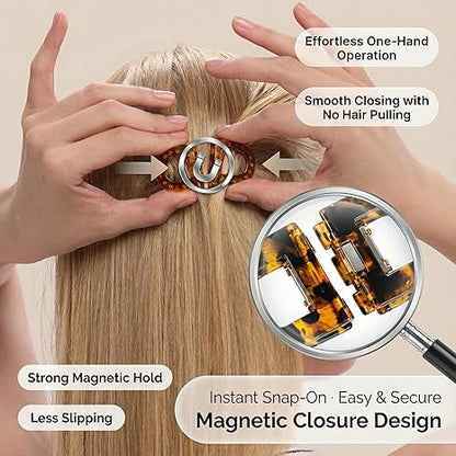 World's first magnetic hair clip! ✨-simple, stylish, and super easy to use.