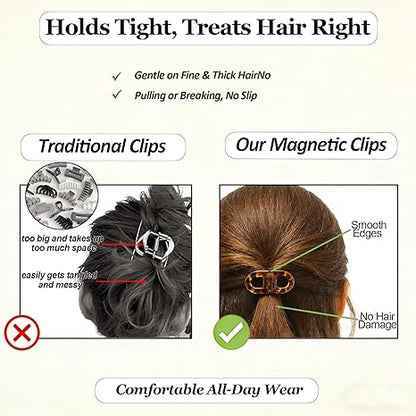 World's first magnetic hair clip! ✨-simple, stylish, and super easy to use.