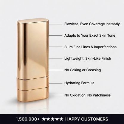 Dual-Ended Foundation Stick Concealer & Contour 2 in 1 Waterproof Long Lasting Portable Face Makeup for All Skin Types