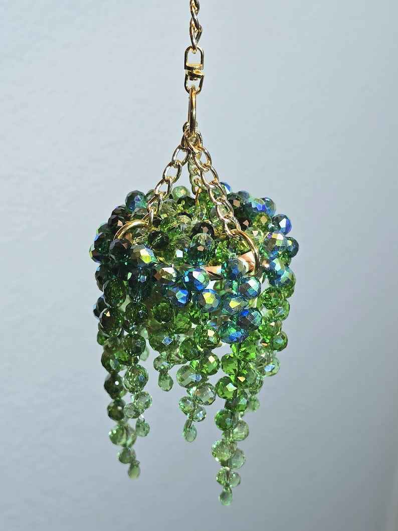 🔥Last Day 50% OFF| 🌟Mini Woven Basket Beaded Plant Suncatcher - Longer Strands🍀☀️