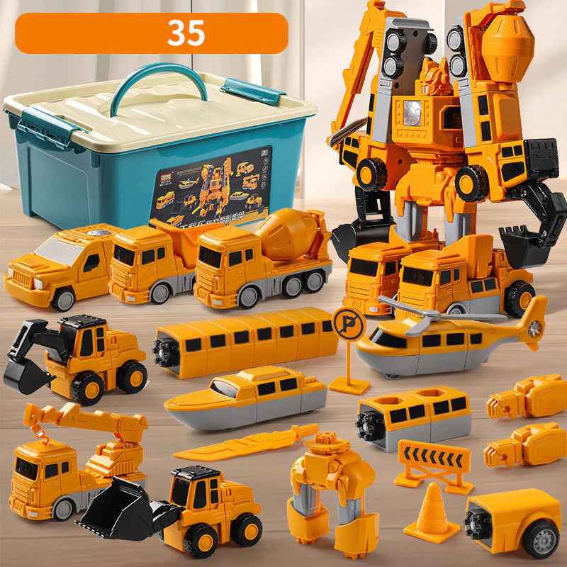 Magnetic Robo Car Adventure with Storage Box