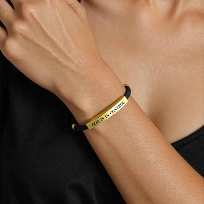 ✨God Is In Control Engraved Faith Bracelet – ✝️A Daily Reminder of Peace, Strength & Trust