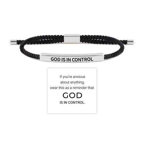 ✨God Is In Control Engraved Faith Bracelet – ✝️A Daily Reminder of Peace, Strength & Trust