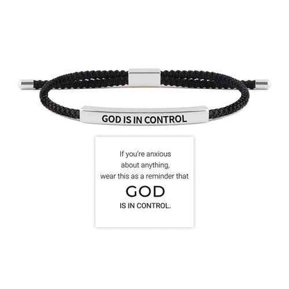 ✨God Is In Control Engraved Faith Bracelet – ✝️A Daily Reminder of Peace, Strength & Trust