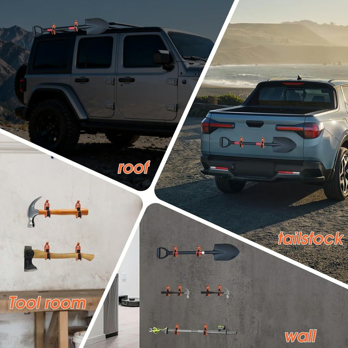 🚙 Off-Road Shovel Mount | Durable Zinc Alloy Bracket for Gear Storage