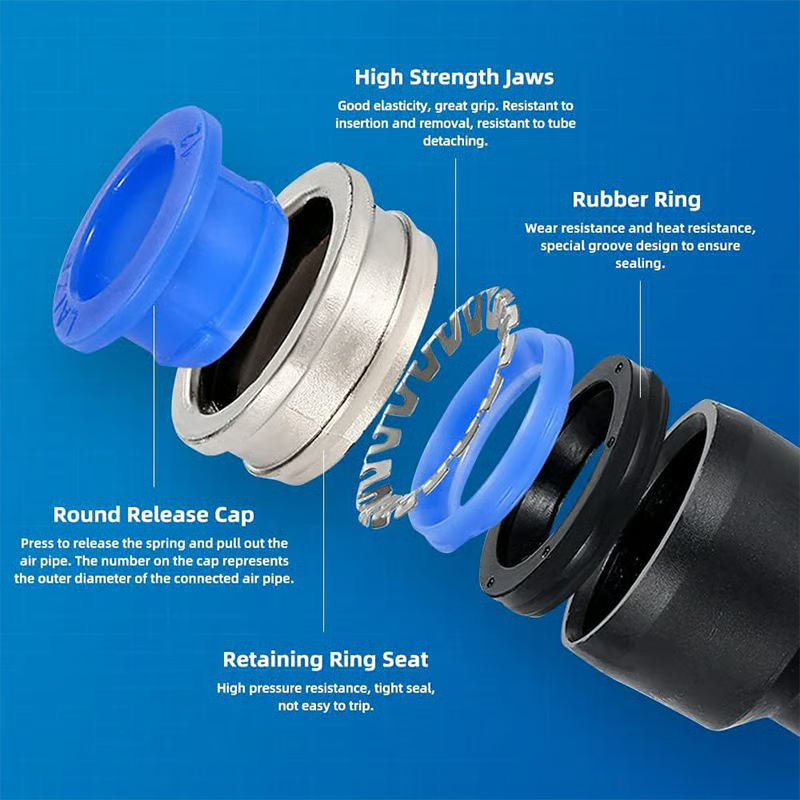 🔥1/4 Inch Pneumatic Push-to-Connect Air Hose Fittings Kit