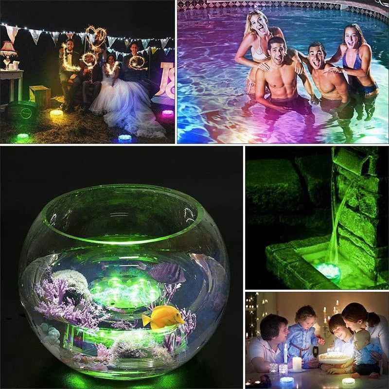 💥Submersible LED Pool Lights (RF Remote Control )