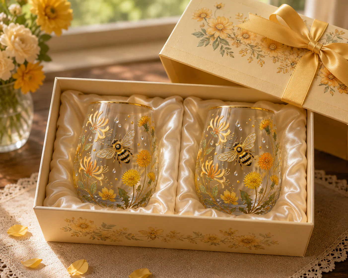 🔥🔥2026 Limited Edition Garden Dawn Embossed Glass Teacup