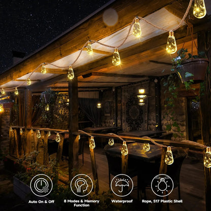 🔥 2026 Hot Sale - 🌙 💡 Vintage Solar String Lights – 50% OFF Turn Any Space Into a Cozy Dreamy Escape