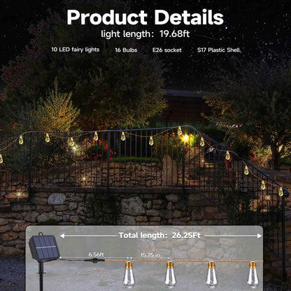 🔥 2026 Hot Sale - 🌙 💡 Vintage Solar String Lights – 50% OFF Turn Any Space Into a Cozy Dreamy Escape