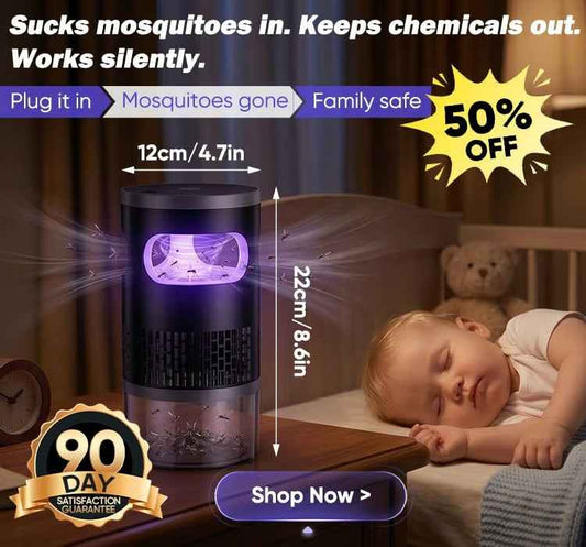 🚨 50% OFF | Silent Chemical-Free Mosquito Trap - Family-Safe, All-Night Protection