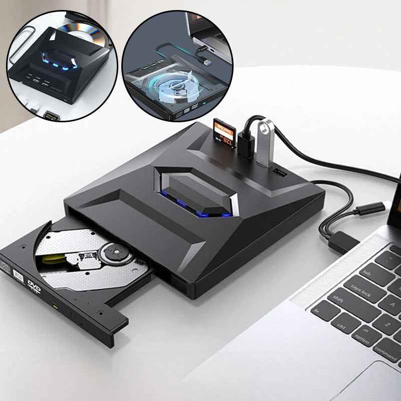 7-in-1 External USB DVD Drive & Blu-ray Player