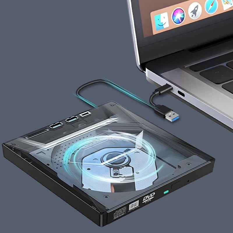 7-in-1 External USB DVD Drive & Blu-ray Player