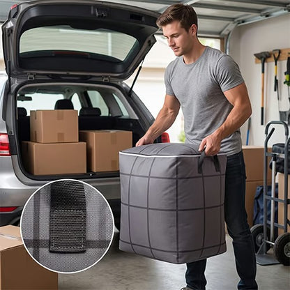 💥SAVE 50%📦 Foldable Large Capacity Clothing Storage Bag, Reinforced Handle Non-Woven Storage Bin For Closet Blanket Organizer
