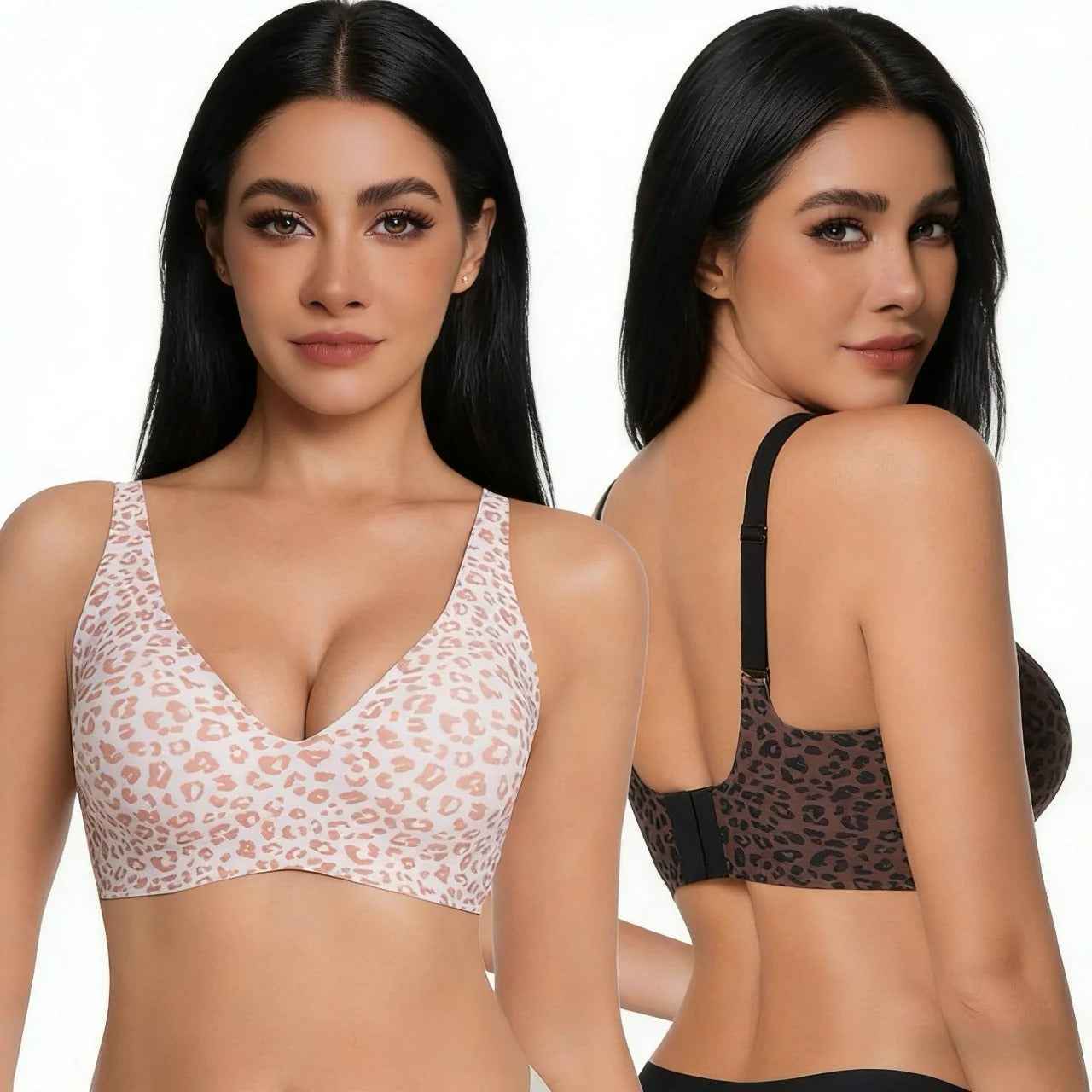 Wireless Leopard V-Neck Contour Bra（副本）