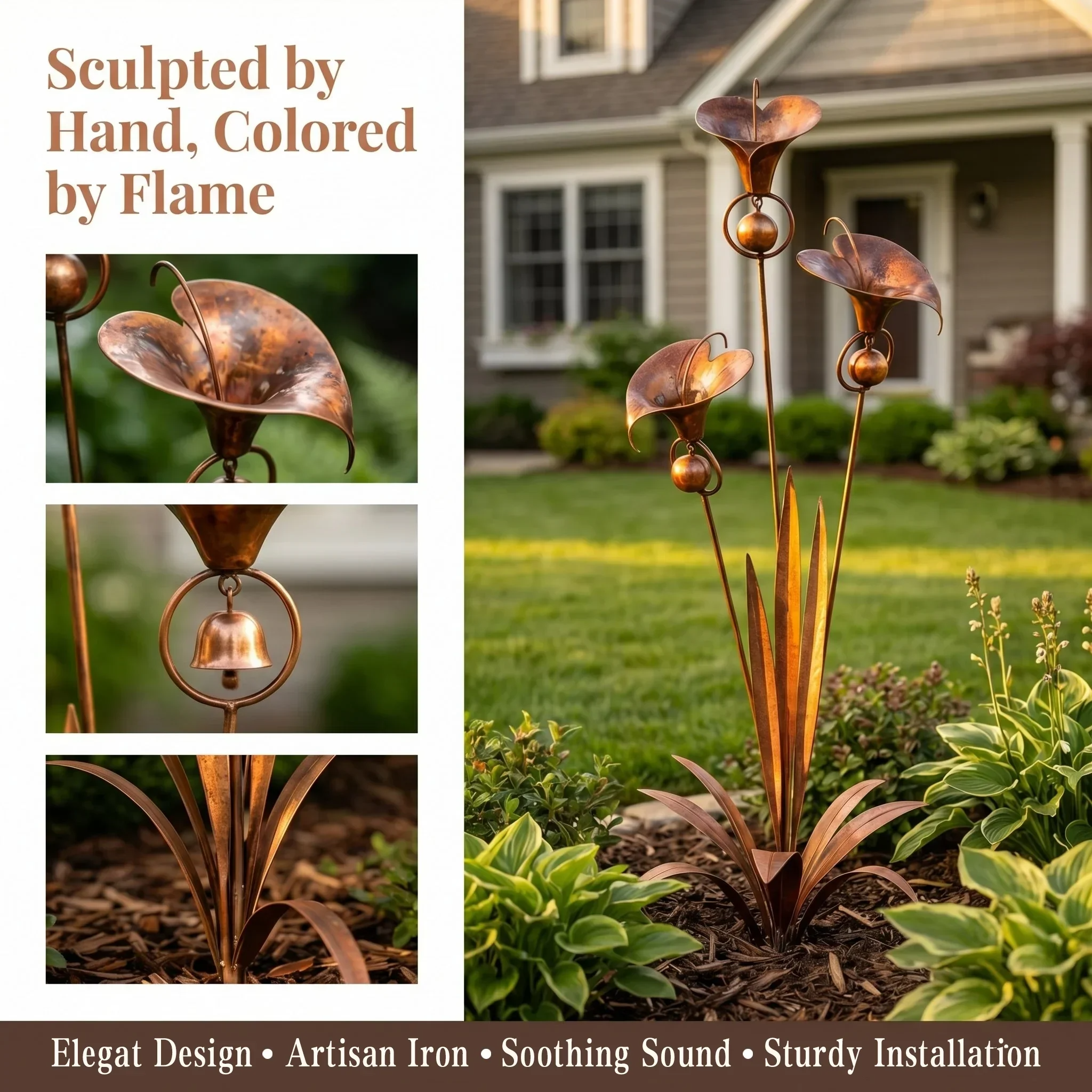 Gentle Bells Create Peaceful Garden Sound