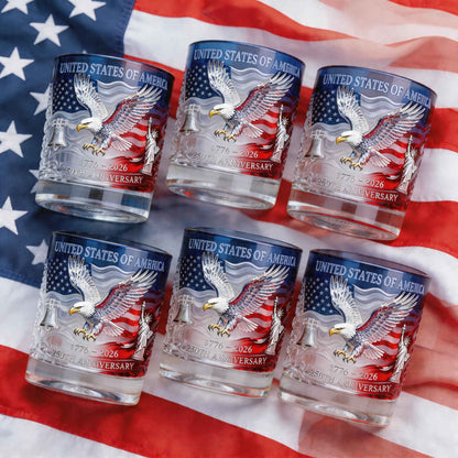 🔥Hot Sale 2026 USA 250th Anniversary Commemorative Glass🤩 – 1776-2026 Heritage Edition