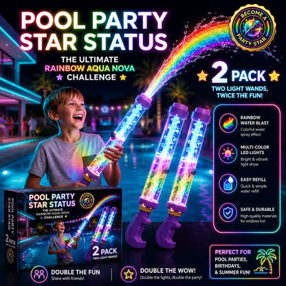 Glowing Rainbow LED Water Blaster | Summer Fun That Pops Like Magic! ✨