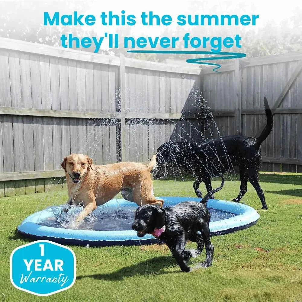 🐾 Pet Splash Pad | Summer Outdoor Water Fun Mat