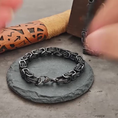 Braided Stainless Steel Bracelet for Men