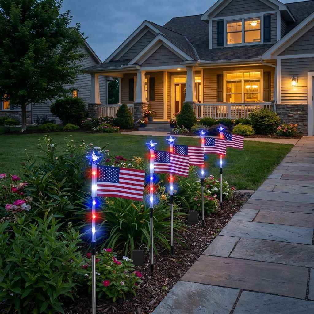 Limited Edition 2026 USA 250th Anniversary 8 Solar Flag Lights – 1776–2026 Heritage Edition 🇺🇸