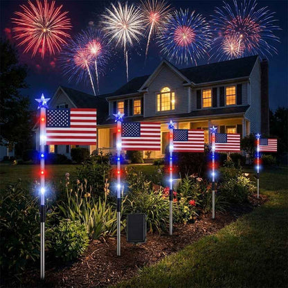 Limited Edition 2026 USA 250th Anniversary 8 Solar Flag Lights – 1776–2026 Heritage Edition 🇺🇸