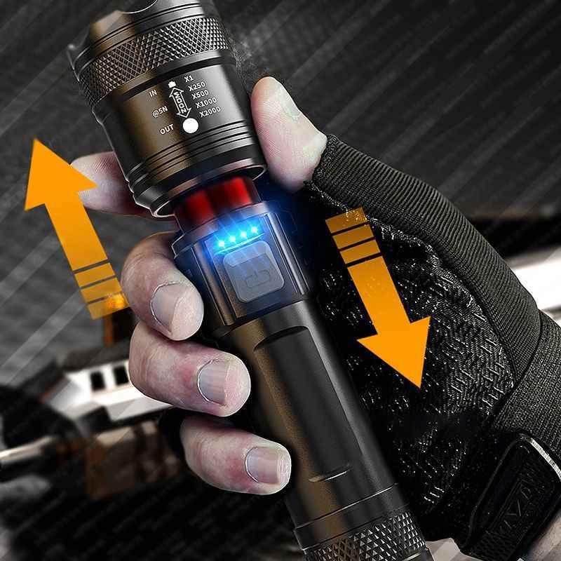 🔥 Super Bright LED Zoomable Flashlight