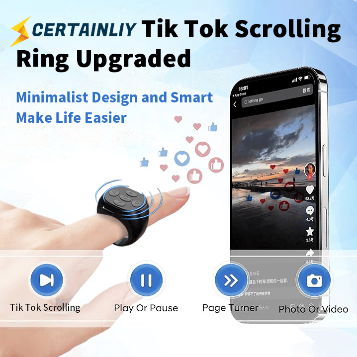 🤖PRE 2026 Hot Sale🤖Fingertip Wireless Bluetooth Remote Control