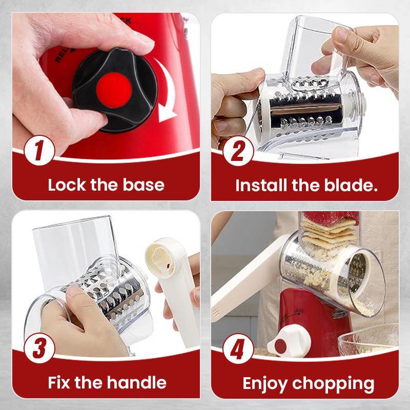 🔥Limit Time 50% OFF🔥Multifunctional Manual Rotary Grater & Chopper