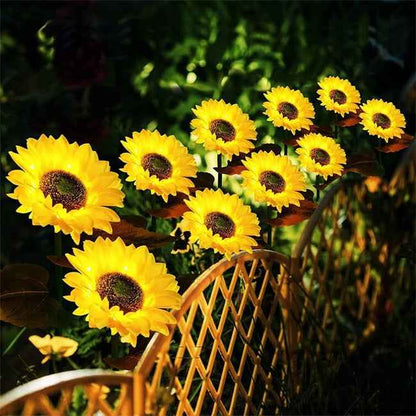 Zonnebloem Solar Lampen – Automatisch aan/uit, 14 uur verlichting, IP65 waterdicht