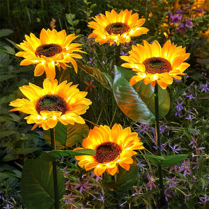 Solar Sunflower Garden Lights – Outdoor Decorative Flower Stake Lights for Patio, Lawn & Walkway