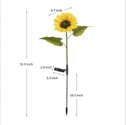 Solar Sunflower Garden Lights – Outdoor Decorative Flower Stake Lights for Patio, Lawn & Walkway