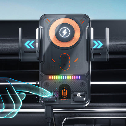 🔥2-in-1 Infrared Motorized Car Mount | 360° Rotation + Wireless Charging 🚗💨 Great Deal!