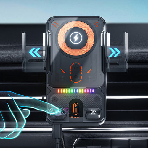 🔥2-in-1 Infrared Motorized Car Mount | 360° Rotation + Wireless Charging 🚗💨 Great Deal!