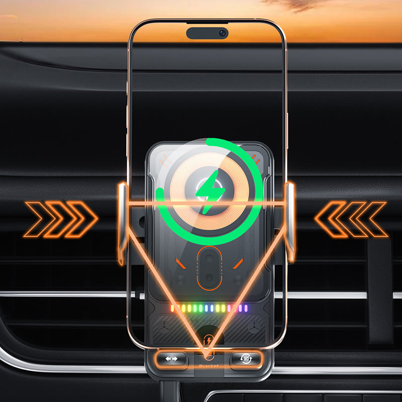 🔥2-in-1 Infrared Motorized Car Mount | 360° Rotation + Wireless Charging 🚗💨 Great Deal!