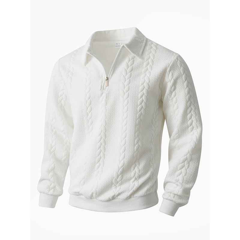 🔥New arrivals offer-Men's Casual Half-Zip Cable-Knit Sweater