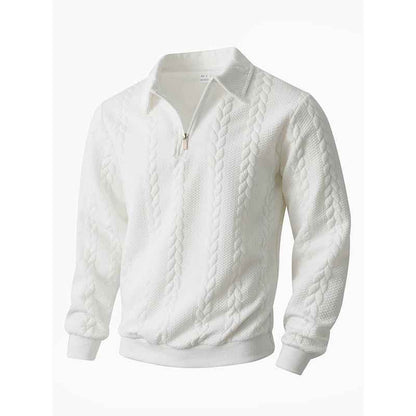 🔥New arrivals offer-Men's Casual Half-Zip Cable-Knit Sweater